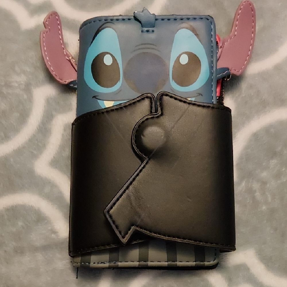 Loungefly Stitch Themed Wallet with Black Holder